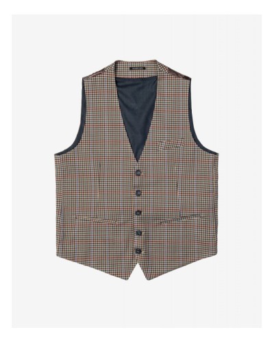 CHECKED SUIT WAISTCOAT