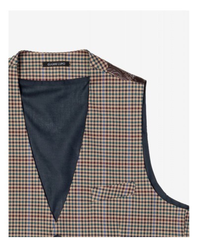 CHECKED SUIT WAISTCOAT