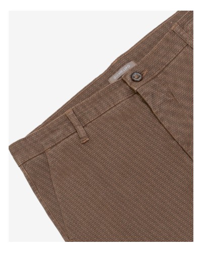 MICRO-PATTERNED SLIM FIT SMART TROUSERS