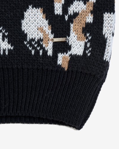Patterned crewneck sweater